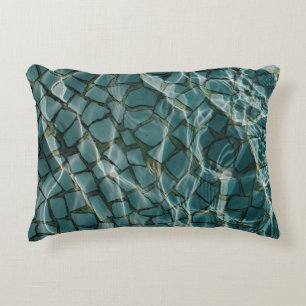 Cojín Decorativo Pintura abstracta azul y blanco
