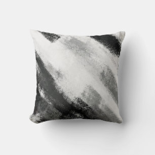 Cojín Decorativo Pintura abstracta Blanco y negro 54