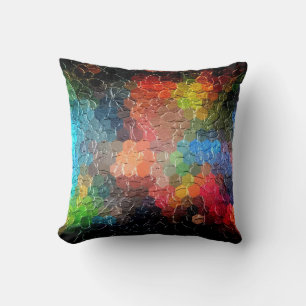 Cojín Decorativo Pintura abstracta   Colores dinámicos