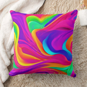 Cojín Decorativo Pintura abstracta colorida