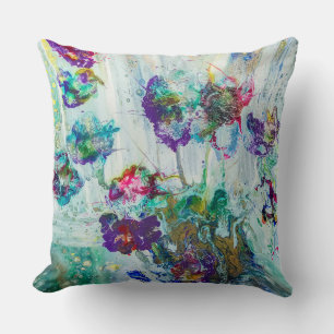 Cojín Decorativo Pintura abstracta de colibrí
