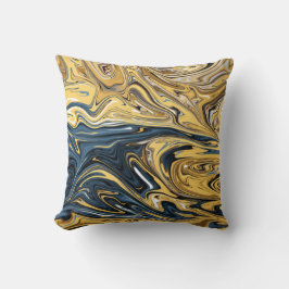 Cojín Decorativo Pintura abstracta de oro fundido | Mejor contempor