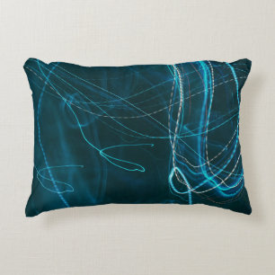 Cojín Decorativo Pintura abstracta en negro y azul
