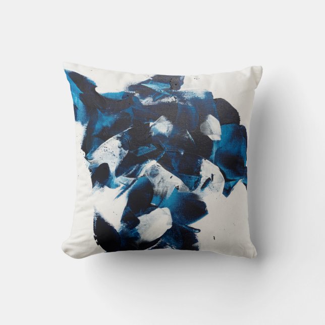 Cojín Decorativo Pintura abstracta moderna Azul (Anverso)