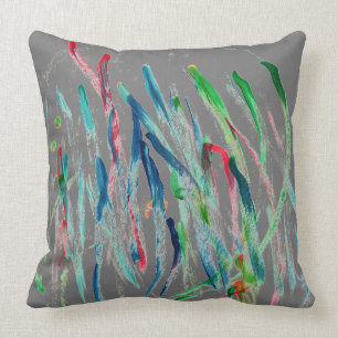COJÍN DECORATIVO PINTURA ABSTRACTA ORIGINAL DE LA MODA
