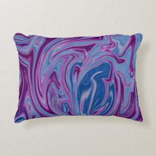 Cojín Decorativo Pintura abstracta púrpura y azul