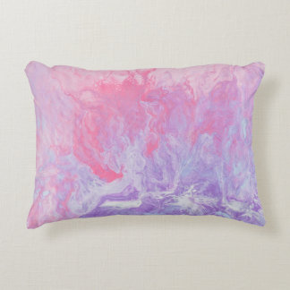 COJÍN DECORATIVO PINTURA ABSTRACTA ROSA Y PÚRPURA