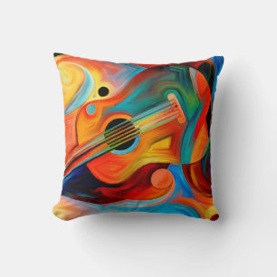 Cojín Decorativo Pintura abstracta sobre el tema de la música y el