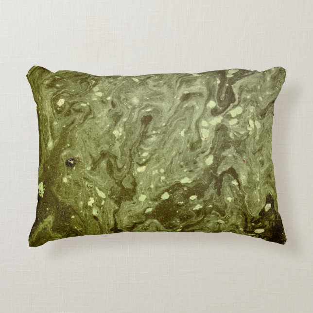 Cojín Decorativo Pintura abstracta verde (Anverso)