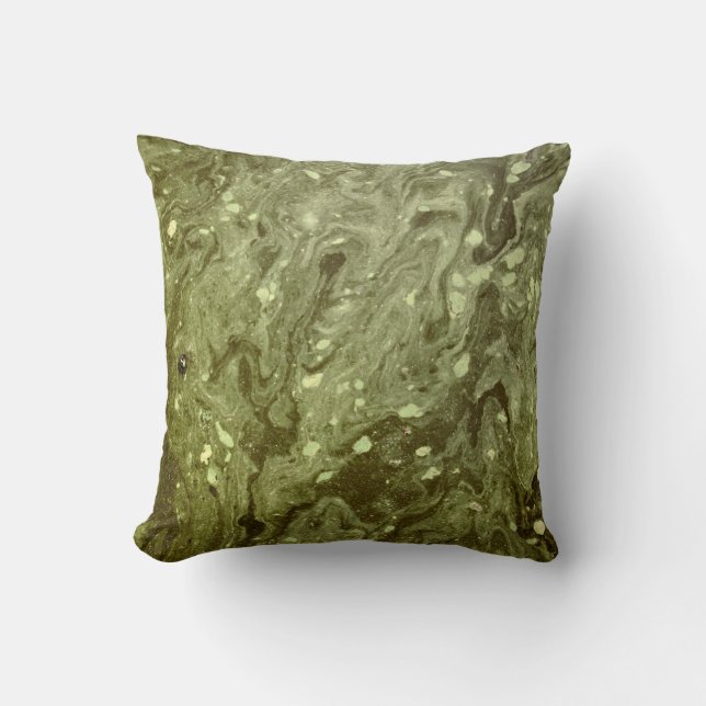 Cojín Decorativo Pintura abstracta verde (Anverso)