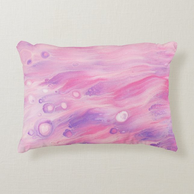 COJÍN DECORATIVO PINTURA ABSTRACTA VERDE Y BLANCA (Anverso)