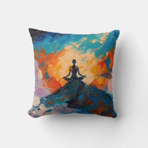 Cojín Decorativo pintura al óleo 'Arte de Yoga (#4)'