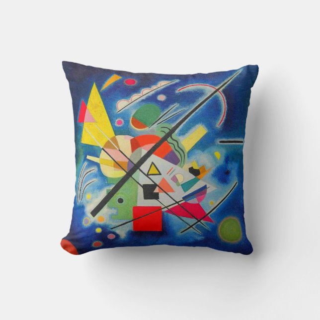 Cojín Decorativo Pintura azul de Kandinsky (Anverso)