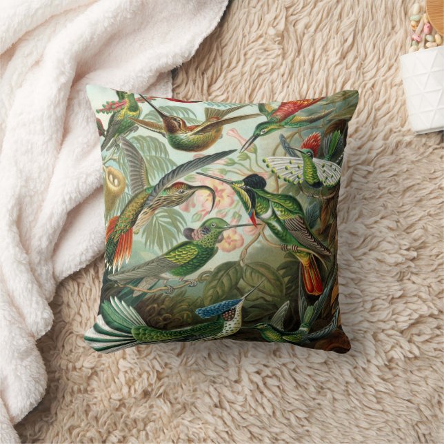 Cojín Decorativo pintura clásica de la fauna silvestre de comingbir (Manta)