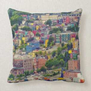 Cojín Decorativo Pintura colorida de St John's Newfoundland Canada