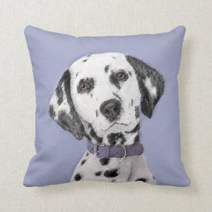 Cojín Decorativo Pintura dálmata - Arte original de perro curado