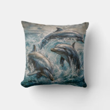 Pintura de acuarela de delfines