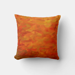 Cojín Decorativo Pintura de arte abstracta naranja