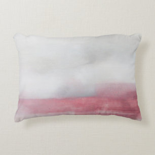 Cojín Decorativo Pintura de arte abstracta rosa y gris. Arte modern