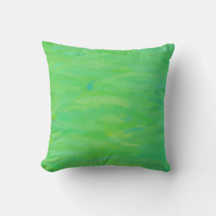 Cojín Decorativo Pintura de arte abstracta verde 5
