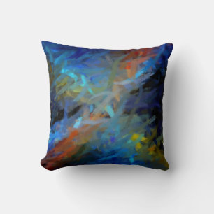 Cojín Decorativo Pintura de arte abstracto de colores múltiples