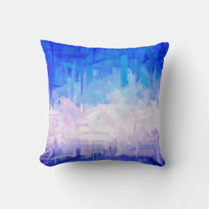 Cojín Decorativo Pintura de arte con abstracto azul