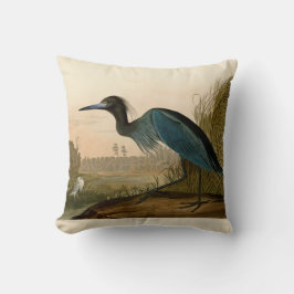 Cojín Decorativo Pintura de Blue Crane Heron Audubon