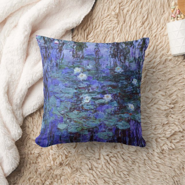 Cojín Decorativo Pintura de Blue Water Lilies de Claude Monet (Manta)
