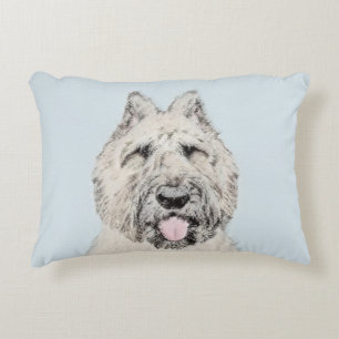 Cojín Decorativo Pintura de Bouvier des Flandres - Arte original de