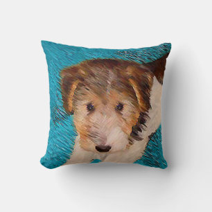 Cojín Decorativo Pintura de cachorro de Wire Fox Terrier - Arte ori