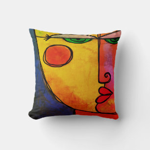 Cojín Decorativo Pintura de cara abstracta original