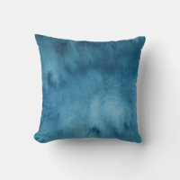 Pintura de color de agua azul turquesa abstracta 