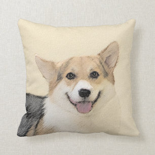Cojín Decorativo Pintura de Corgi galés Pembroke - Arte Perro Orig