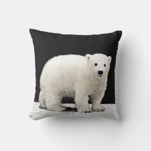 Cojín Decorativo Pintura de Cubo de Oso Polar - Arte de Vida Silves