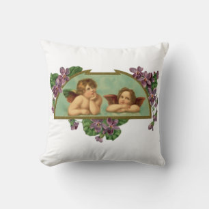 Cojín Decorativo Pintura de dos ángeles de época