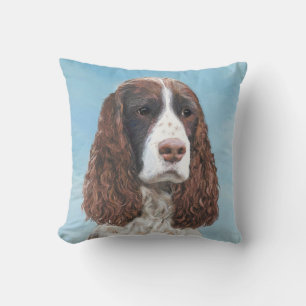 Cojín Decorativo Pintura de English Springer Spaniel Arte original