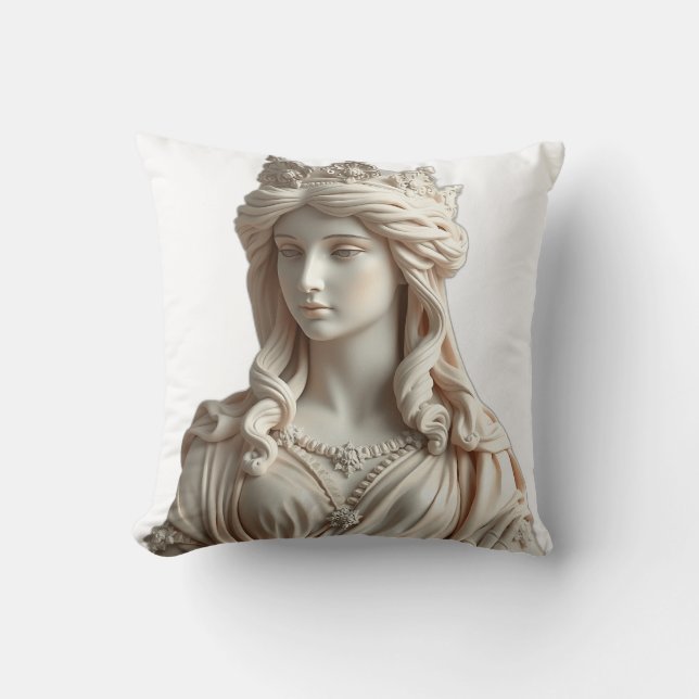Cojín Decorativo Pintura de estatua de Pastel Goddess (Anverso)