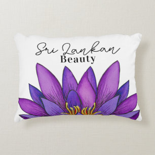 Cojín Decorativo Pintura de flores de Sri Lanka Lotus