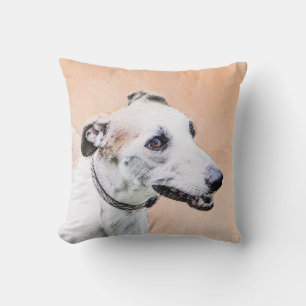 Cojín Decorativo Pintura de Greyhound - Arte de perros original muy