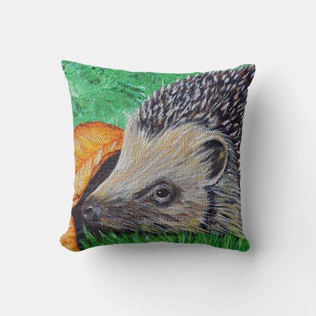 Cojín Decorativo Pintura de hedgehog (Anverso)