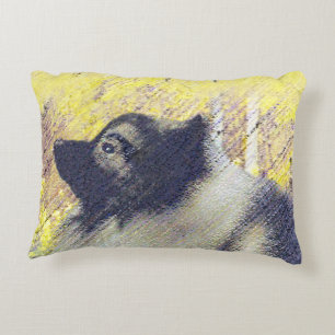 Cojín Decorativo Pintura de Keeshond Aspen - Arte Perro Original Cu
