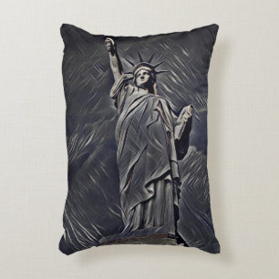Cojín Decorativo Pintura de la estatua de la Libertad