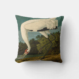 Cojín Decorativo Pintura de pájaro de Crane Audubon