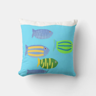Cojín Decorativo pintura de peces