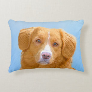 Cojín Decorativo Pintura de perro de la recuperación del pato de Nu