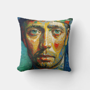 Cojín Decorativo Pintura de retrato de hombre europeo