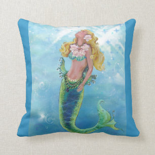 Cojín Decorativo Pintura de sirena soñadora