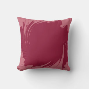 Cojín Decorativo Pintura de Swirl Retro Rosa Rojo Vintage Resumen A