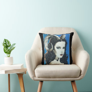 Cojín Decorativo Pintura de 'Tentación en el Magick' sobre una