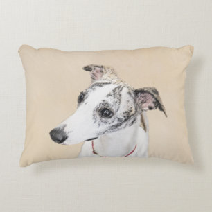 Cojín Decorativo Pintura de Whippet - Arte Cute Original Perro